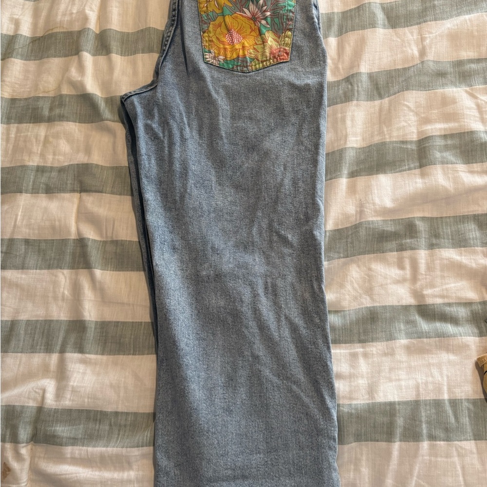 Wild Fable Blue Jeans with Floral Pocket